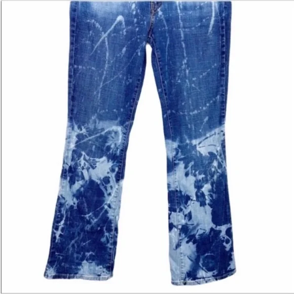LEVI’S 515 bleached splattered tie dye jeans 8 - Picture 4 of 8